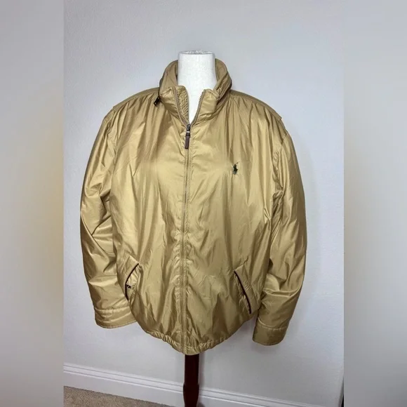 Polo Ralph Lauren Vintage Men's Jacket Beige Cotton Lined XL - Picture 4 of 15